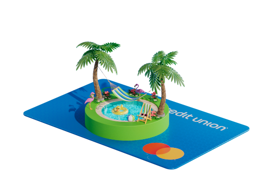 Graphic portraying Win a Vacation with Servus Mastercard