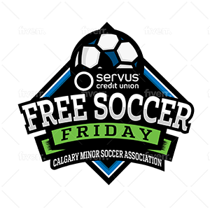 Free soccer friday logo with Servus logo and soccer ball in the centre