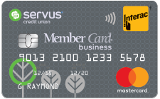 Servus Credit Union Business Member Card
